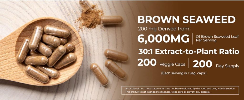 Tăng cường miễn dịch từ tảo nâu NusaPure Brown Seaweed Extract 6,000 200 viên