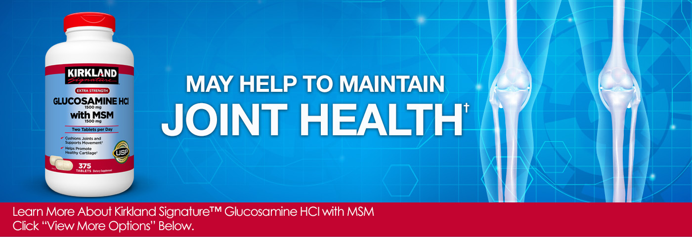 Giúp hỗ trợ sụn khỏe mạnh và vận động linh hoạt với Kirkland Signature Glucosamine with MSM 375 Tablets