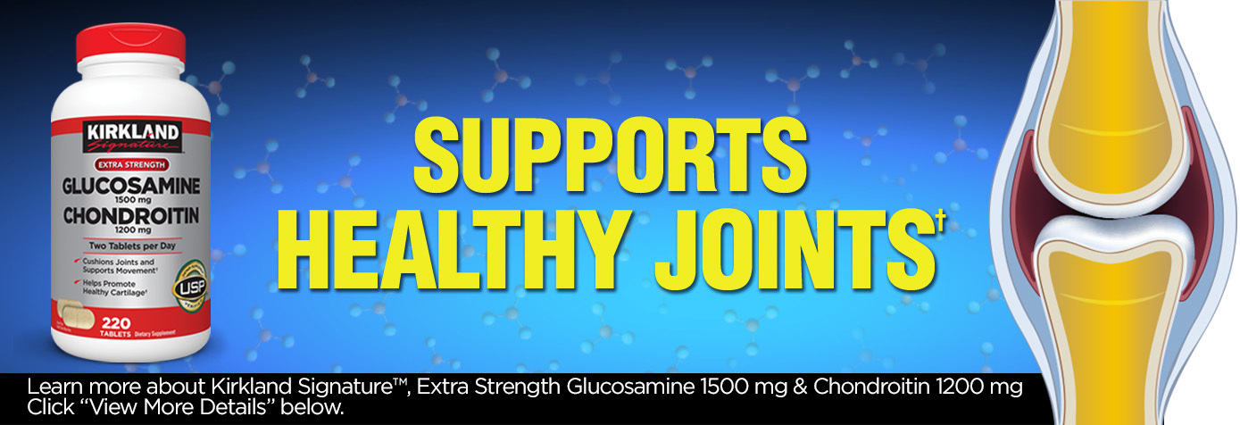 Viên uống giảm đau xương khớp Kirkland Signature Glucosamine & Chondroitin 220 viên