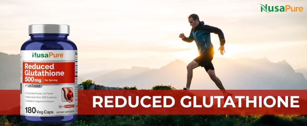 Hỗ trợ hoạt động chống oxy hóa lành mạnh với Reduced Glutathione 500 mg 180 Caps