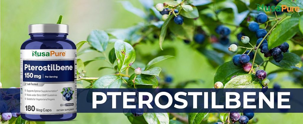 Hỗ trợ chống oxy hóa lành mạnh với Pterostilbene 150 mg 180 Caps