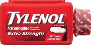 Thuốc giảm đau hạ sốt với Tylenol Extra Strength 325 Caplets