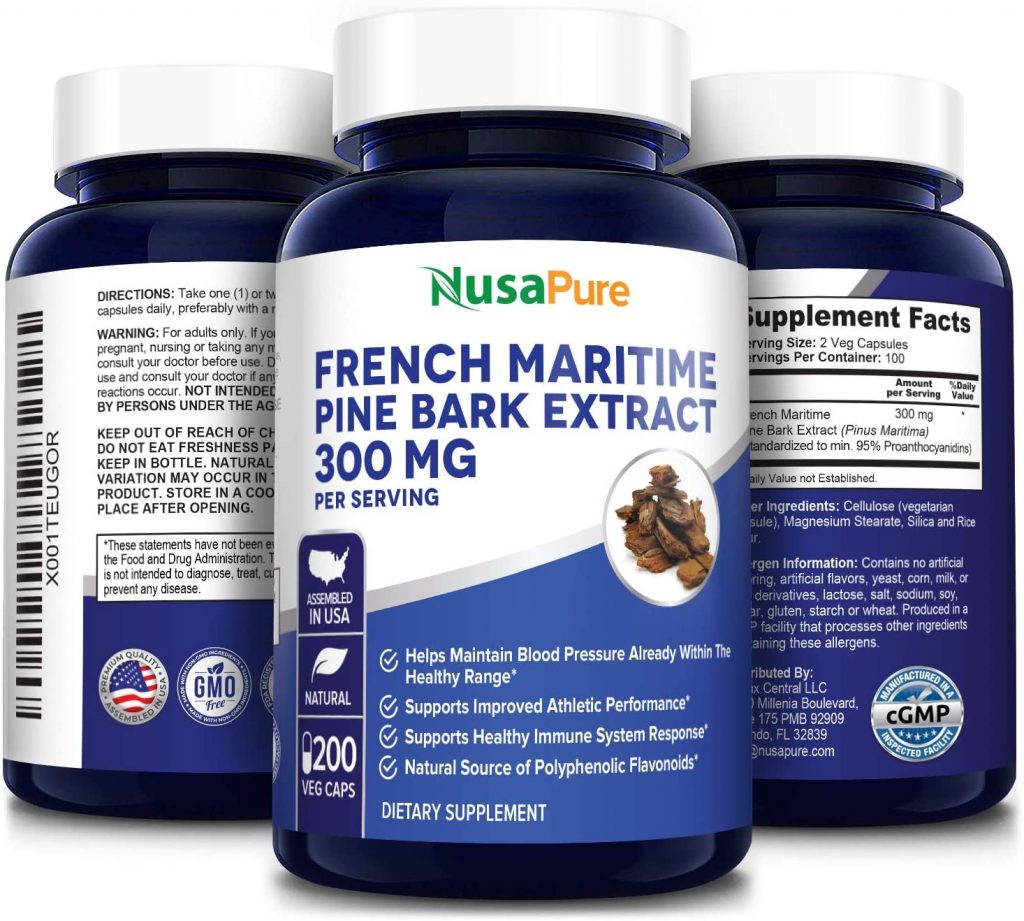 Hỗ trợ sức khỏe toàn diện với French Maritime Pine Bark 300 mg – 200 Veg Caps