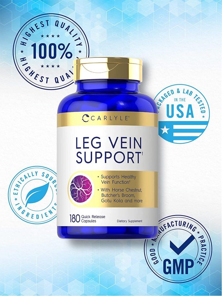 Hỗ trợ dinh dưỡng cho tĩnh mạch chân khỏe mạnh với Carlyle Leg Vein Supports 180 Capsules