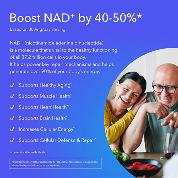 Tăng cường NAD + chống lão hóa với Tru Niagen® 300mg 30 Capsules