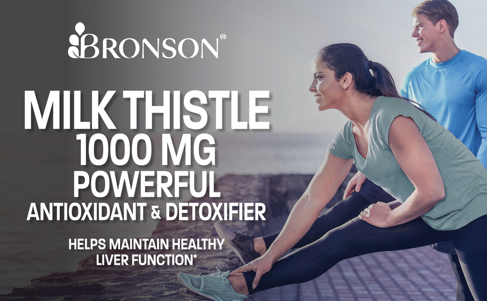 Hỗ trợ chức năng gan khỏe mạnh với Bronson Milk Thistle 1000mg 120 Capsules
