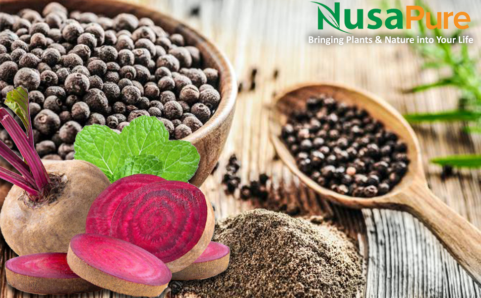 Hỗ trợ huyết áp khỏe mạnh với NusaPure Beet Root 8,000mg 200 Veggie Caps