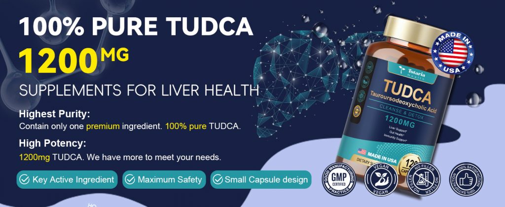 Hỗ trợ gan siêu mạnh với TUDCA Supplement 1200mg (Tauroursodeoxycholic Acid) 120 viên